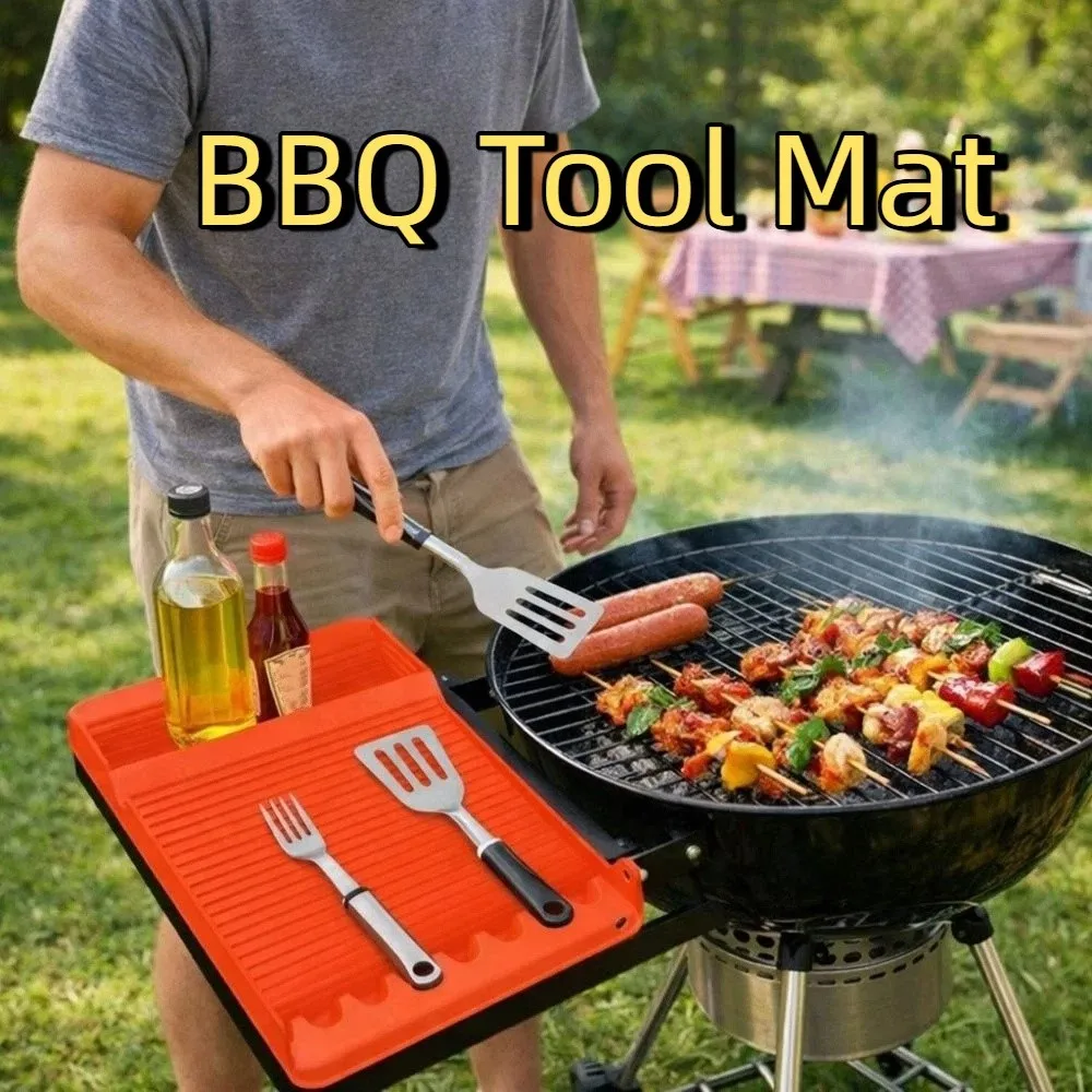

BBQ Accessories Heat-resistant Silicone BBQ Mat Multi-functional Non-Stick Grill Mat Large BBQ Tool Mat Baking
