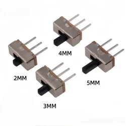 20Pcs SS12D00 Interruptor ON-OFF MINI Slide Switch 3Pin 1P2T 2 Position High Quality Toggle Switch Handle Length:2MM/3MM/4MM/5MM