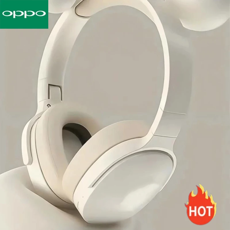 OPPO Fashion سماعة لاسلكية تعمل بالبلوتوث سماعات فوق الأذن HIFI سماعات ستيريو رياضية حقيقية مع سماعات TF/AUX مشغل موسيقى مع ميكروفون