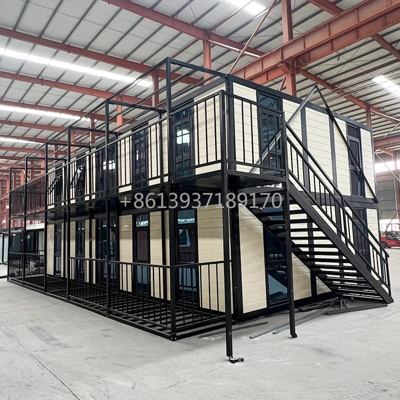 Luxury Style Large Villa Assembled Detachable Sturdy Prefab Shipping Container House Restaurant Store Coffee Shop Beer Bar