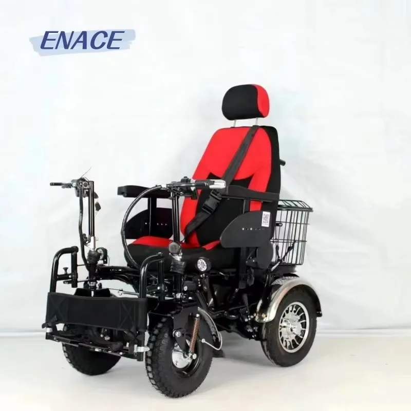 Heavy Duty Electric  Wheelchair for Disable  Flat-laying Multifunctional Electric Scooter Off-road Wheelchair