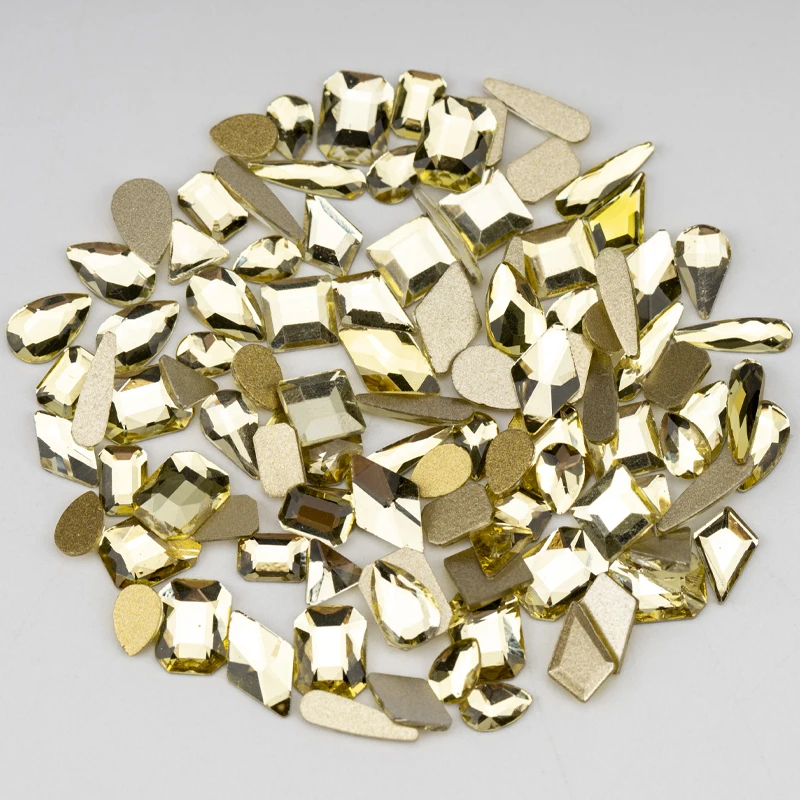 VDD Neueste Gemischte Formen Glas Kristall Strasssteine Flache Rückseite Glitzersteine für Nagelkunst DIY Dekorationen – Detail 39