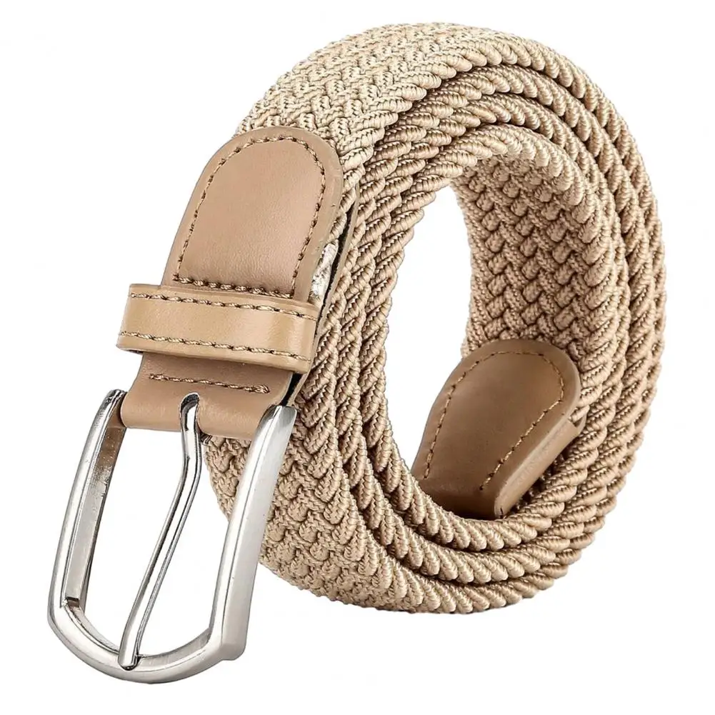 Men Belt Metal Pin Buckle Wide Band Belt Quick Release Waist Strap Male Elastic Belt Pants Jeans Leather Wiast Belt