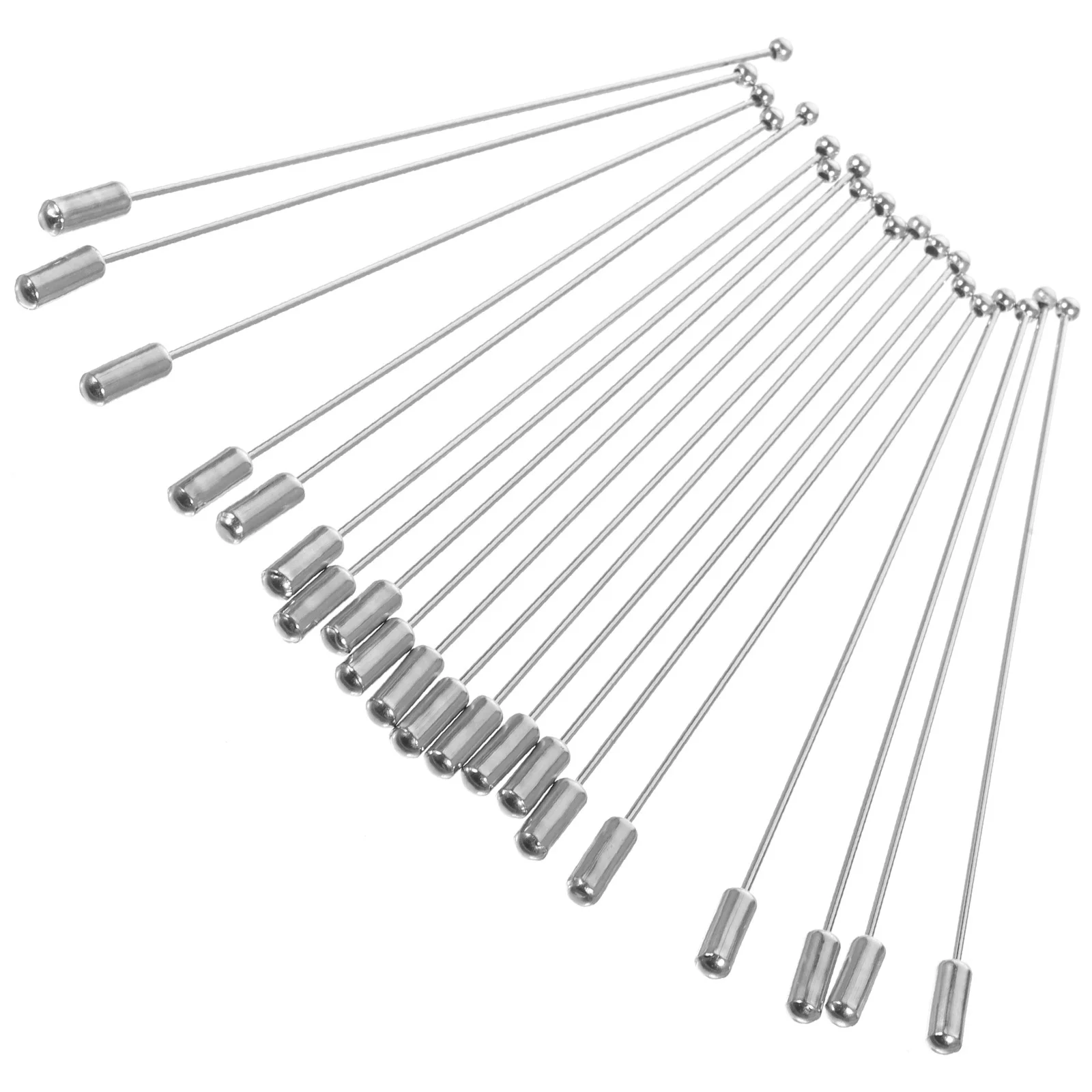 

20Pcs 90Mm White K Brooch Pins Metal Ball Head Sticks for DIY Shirt Pin Craft Corsage Boutonniere Jewelry Making