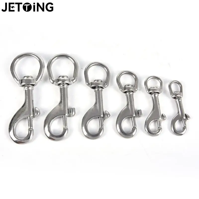 

New 65mm/70mm/80mm/90mm/100mm/120mm Stainless Steel Bolt Snap Hook Clip Diving Singel Hook BCD Accessories Tools