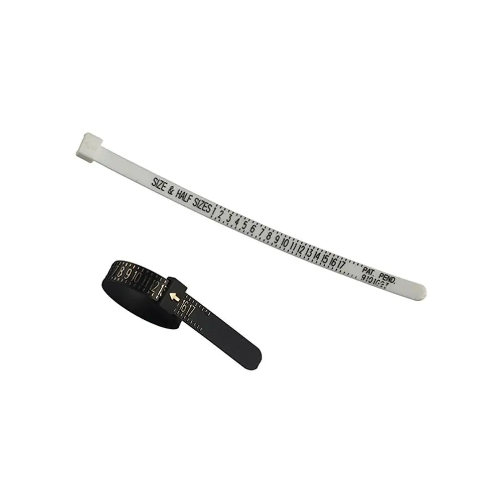 Black US Sizer Reusable Gauge Plastic Jewelry Ring Sizer Accessory Measure Tools