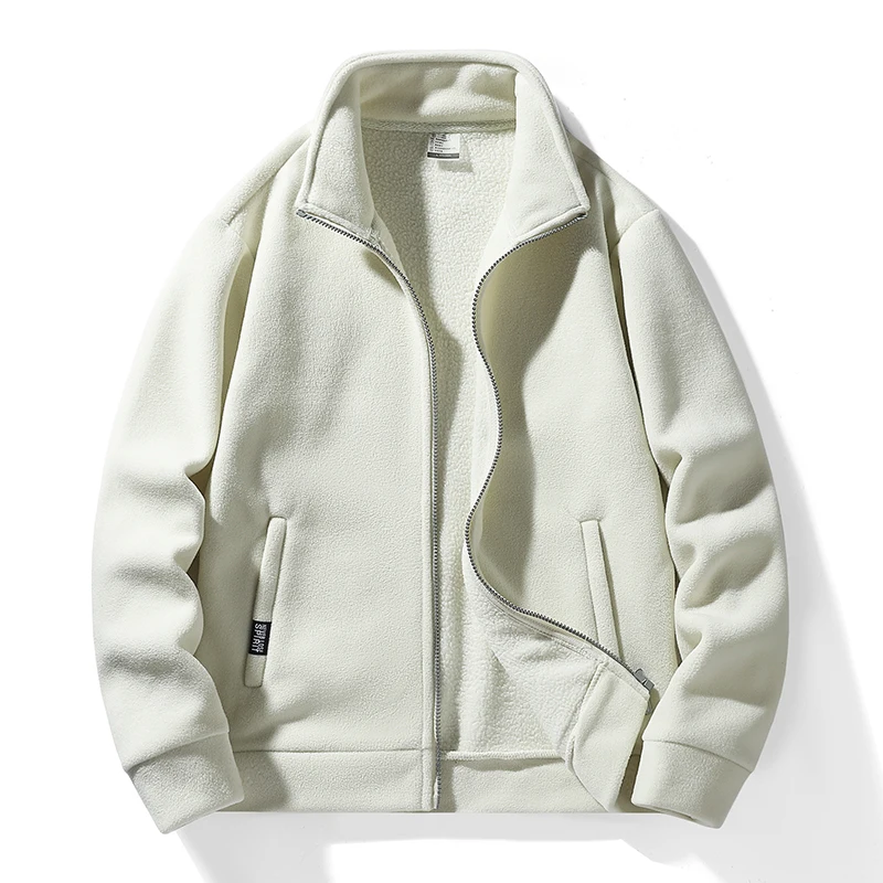 

Autumn Winter Men Thickened and Fleece Polar Fleece Jackets Stand-up Collar Sweatshirts Cardigans and Warm Fleece Fleece Jackets