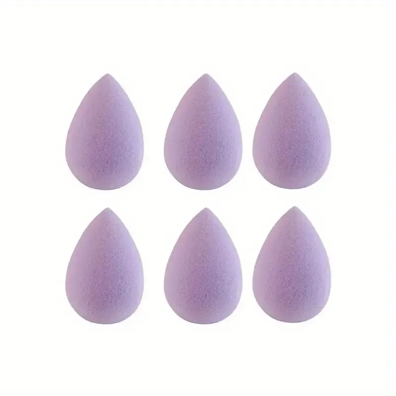 6-Pack Makeup Sponges - Ultra Soft Beauty Blender | Multi-Color for Foundation/Powder | Water-Activated Flawless Finish