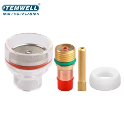 Collect Body Gas Lens Glass Cup Transparent porcelain Nozzle 18CG20 Gasket Kit for TIG Welding Torch WP‑17/18/26 Accessories