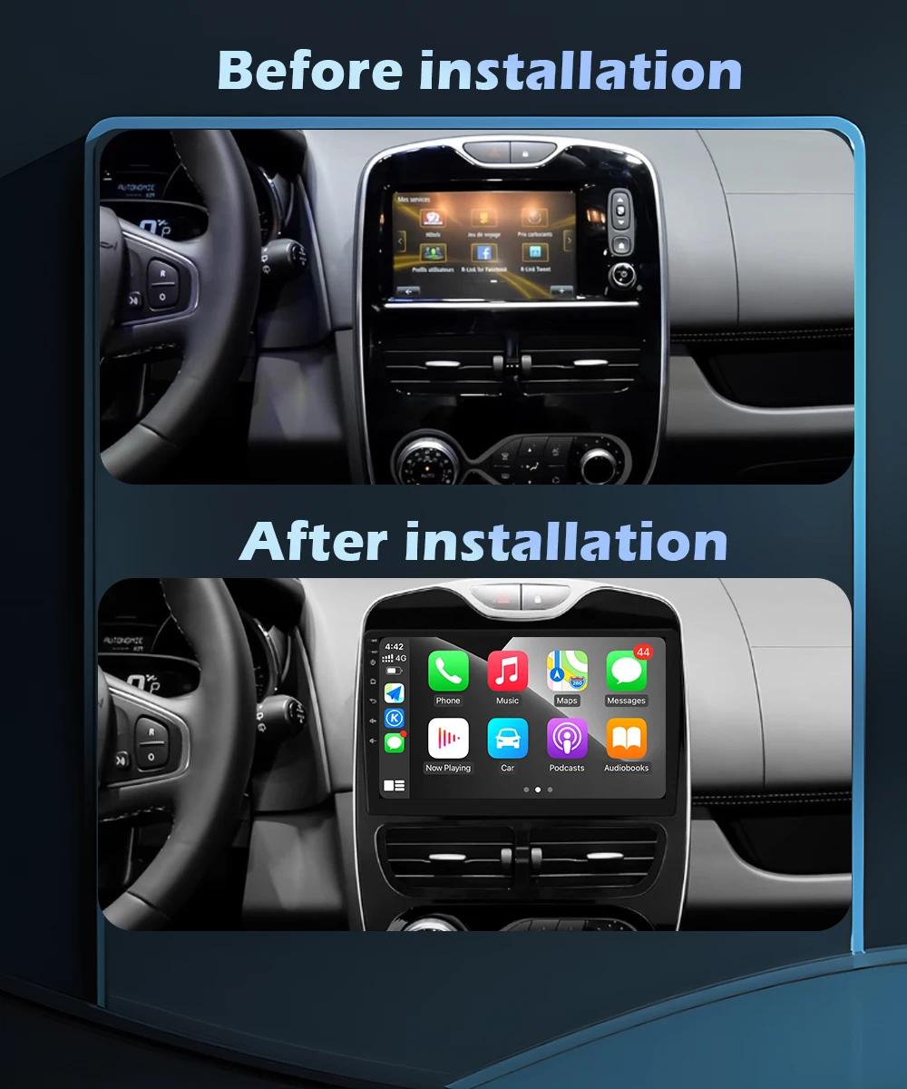 Car Multimedia Player Wireless CarPlay For Renault Clio 4 2012 - 2018 Android 16 Car Radio Multimedia  Navigation GPS 4G WIFI BT