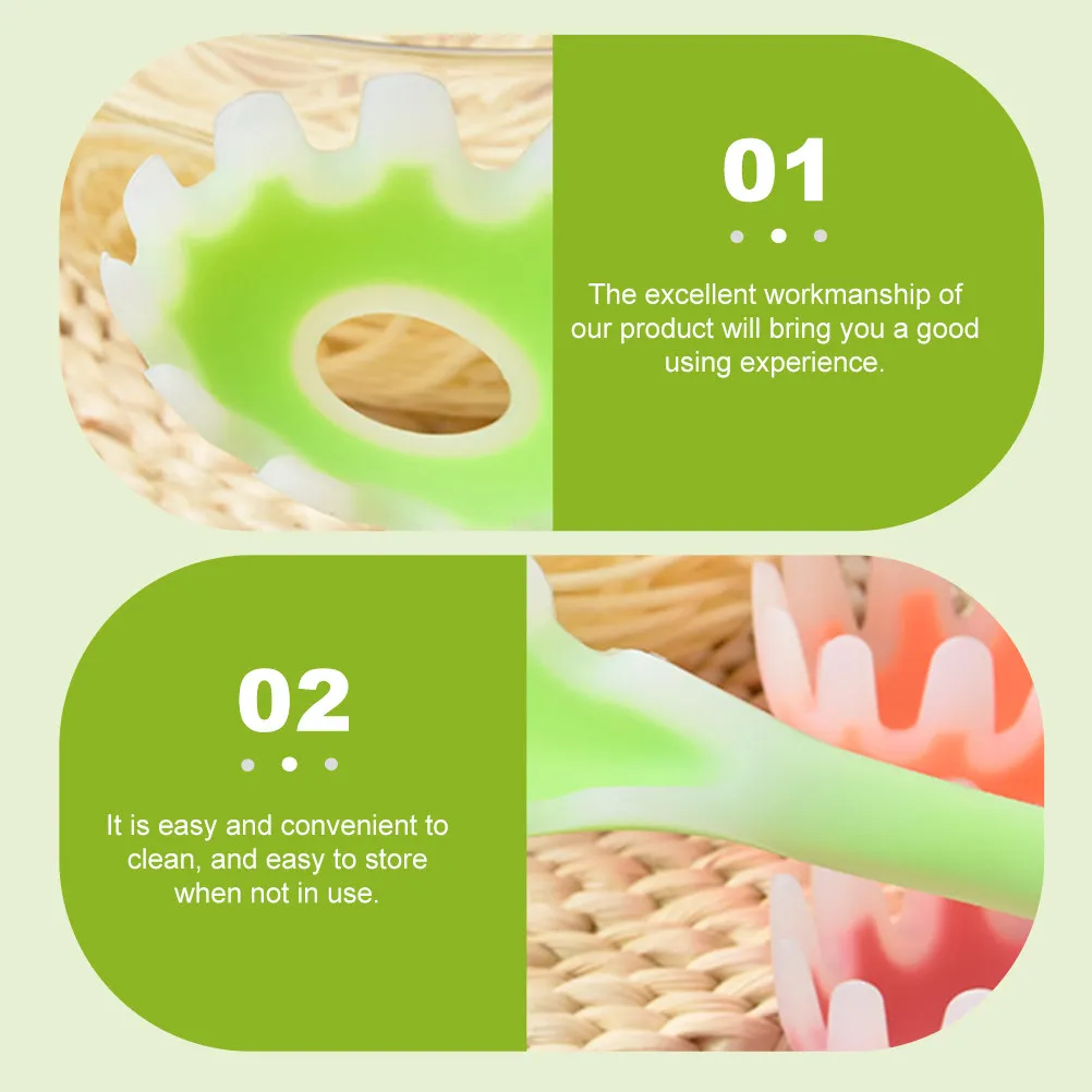 

2Pcs Silicone Spaghetti Server Spoon Noodle Ladle Pasta Scoop for Spaghetti Noodles Dumplings Eggs Ice Cubes Non-Stick Kitchen