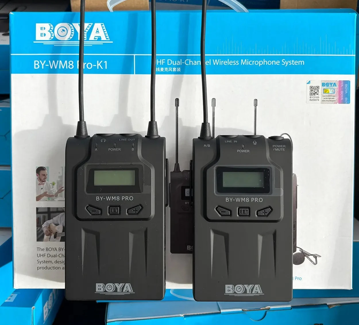 BY-WM8 Pro-K1 wireless lavalie - Wireless Lavalier Microphone Dual Receiver ulasan dan harga