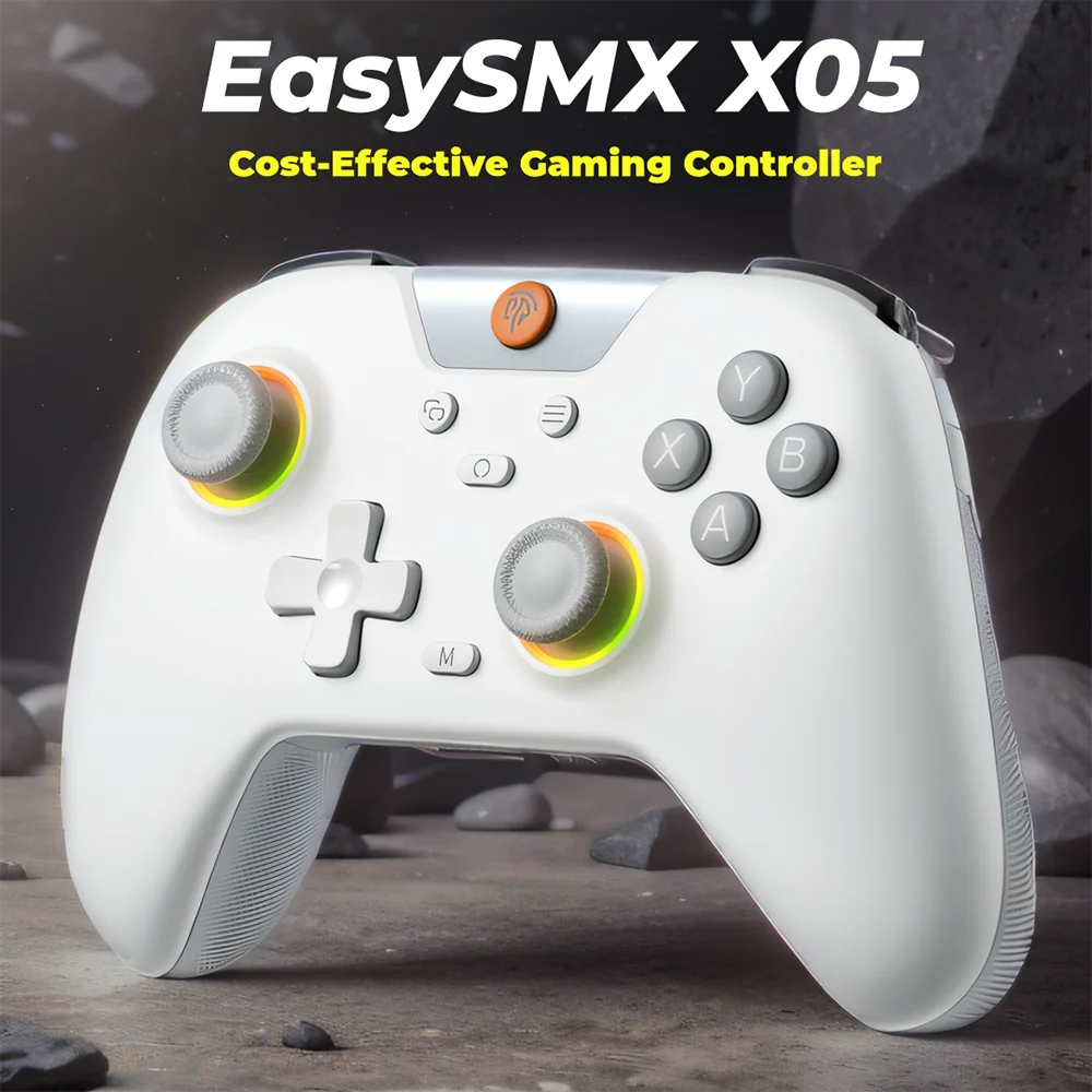 EasySMX X05 Wireless Gamepad Controller with Bluetooth, Dongle, Wired for PC/Phone/Switch/ Steam Gamer, Hall Effect