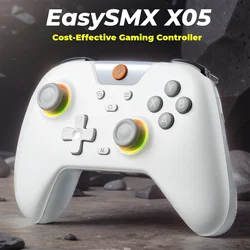 EasySMX X05 controle Gamepad Sem Fio com Bluetooth, Dongle, Com Fio para PC/Celular/Switch/ Steam Gamer, Efeito Hall