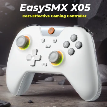 EasySMX X05 Wireless Gamepad Controller with Bluetooth, Dongle, Wired PC/Phone/Switch/Steam Game, Hall Effect