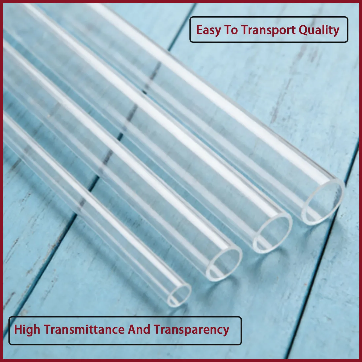 Outer diameter 5-85mm high transparent acrylic round tube suitable for lighting production, fluid observation, etc