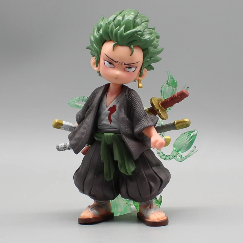 One Piece Zoro Figure Action Gk Q Version Portgas D Ace Figure Cowboy Figurine Anime PVC Model Car Decoration Cute Dolls Toys