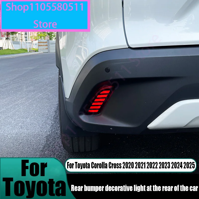 For Toyota Corolla Cross 2020 2021 2022 2023 2024 2025 modified rear bumper LED decorative light car exterior modification parts