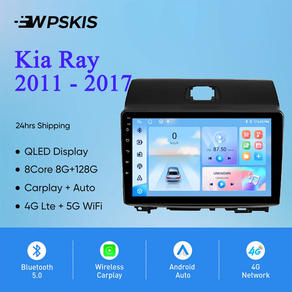 

Android 14 4G Lte WiFi Carplay Auto For Kia Ray 2011 - 2017 Auto Stereo Radio Multimedia Video DVD Player Navigation GPS Monitor