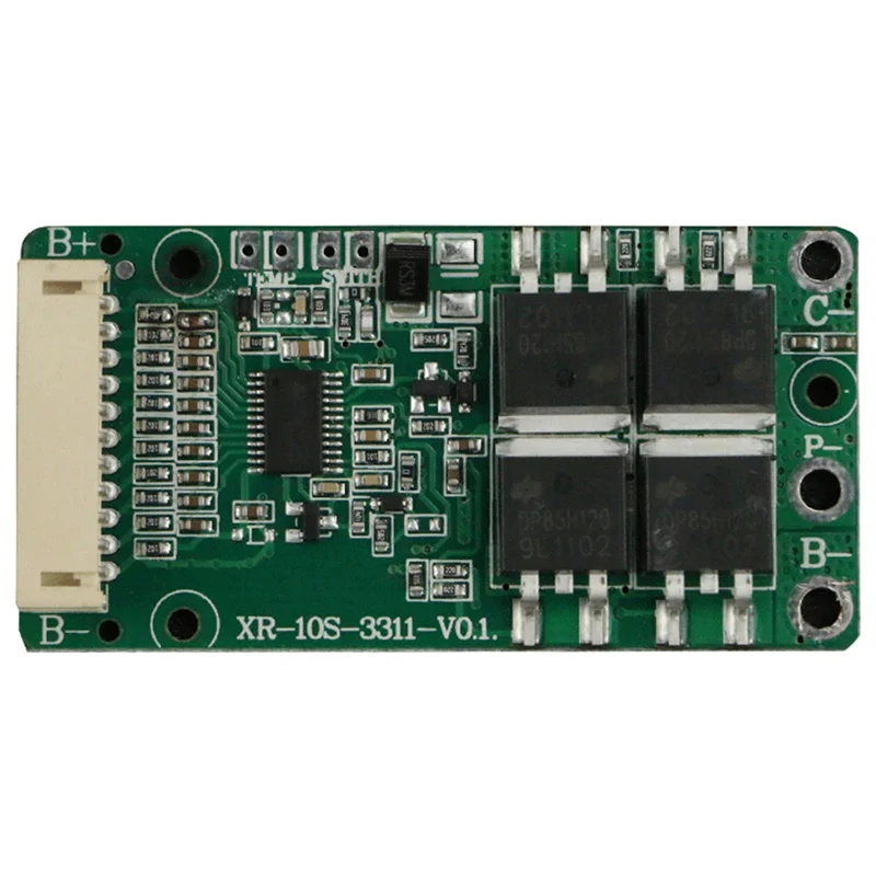 BMS 10S 36V 15A 18650 Li-Ion Placa de protección de carga de batería de litio PCB PCM puerto común para Escooter carga de bicicleta eléctrica caliente