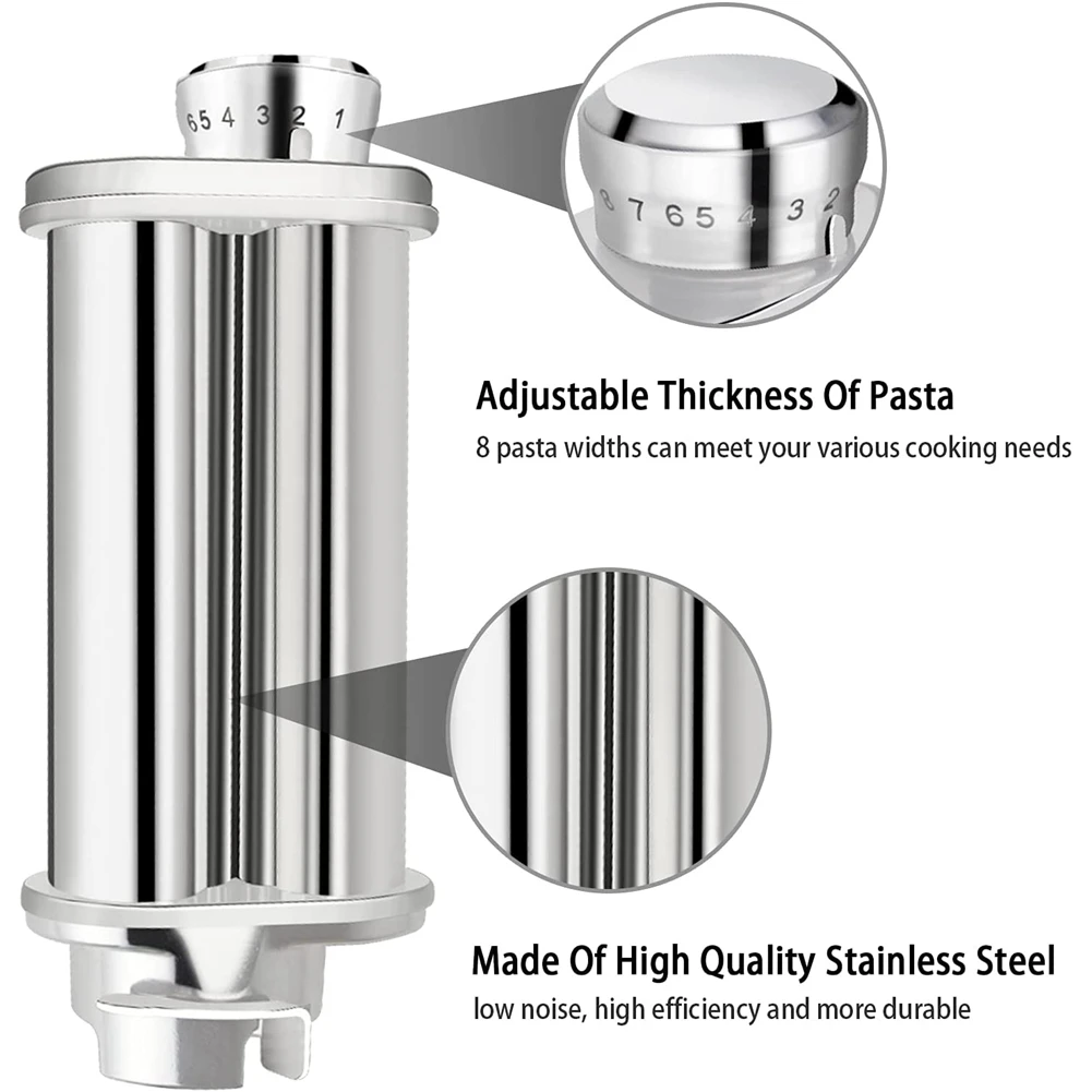 

Pasta Roller Attachment for Bosch Kitchen Mixer, Pasta Sheet Roller, Spaghetti & Fettuccine Cutter Maker Accessories B HOT