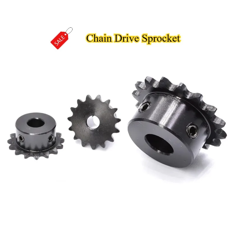 04C/25H Chain Drive Sprocket 9/10/11/12/13/14-24 Teeth 45# Steel Industrial Sprocket Wheel Motor Chain Gear Pitch