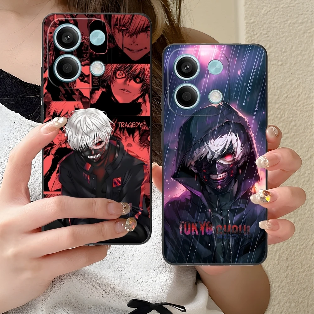 Tokyo Ghoul Kaneki Mobile Cell Phone Case for Xiaomi Redmi Note 13 12 11 10 9 8 7 6 S A Pro Lite Plus 5G Black Phone Cover Shell