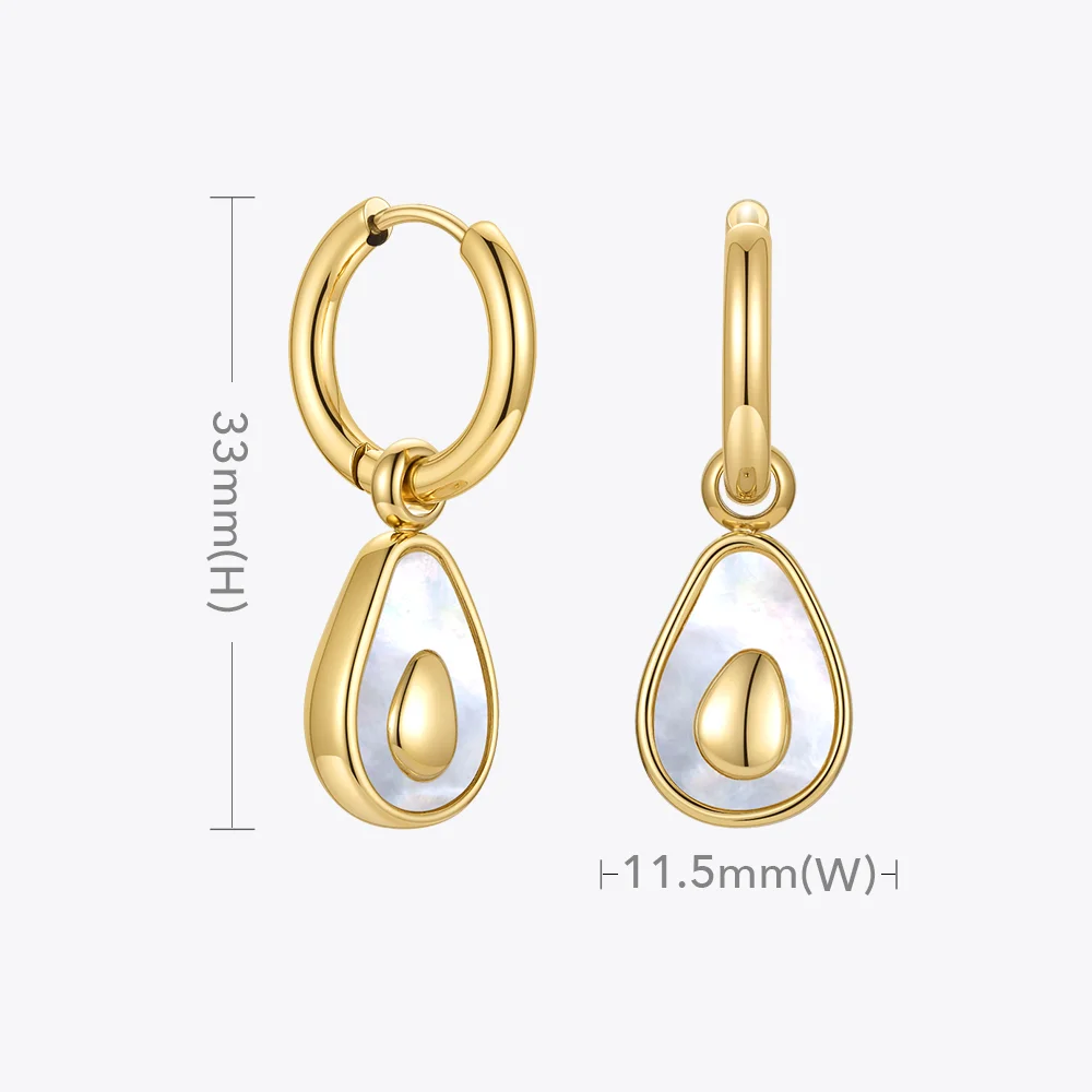 ENFASHION Avocado Drop Earrings For Women Gold Color Fruit Earings Fashion Jewelry 2021 Gifts Stainless Steel Kolczyki E211314