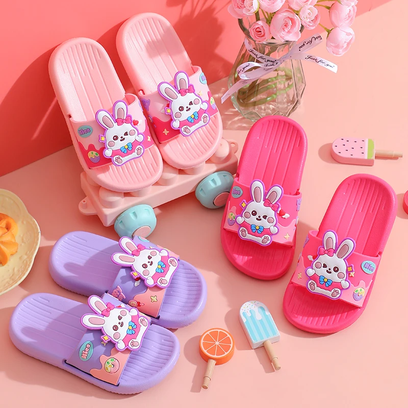 

2025 latest upgraded bestseller girls' slippers, cute little rabbit design, lightweight and breathable, suitable for indoor and