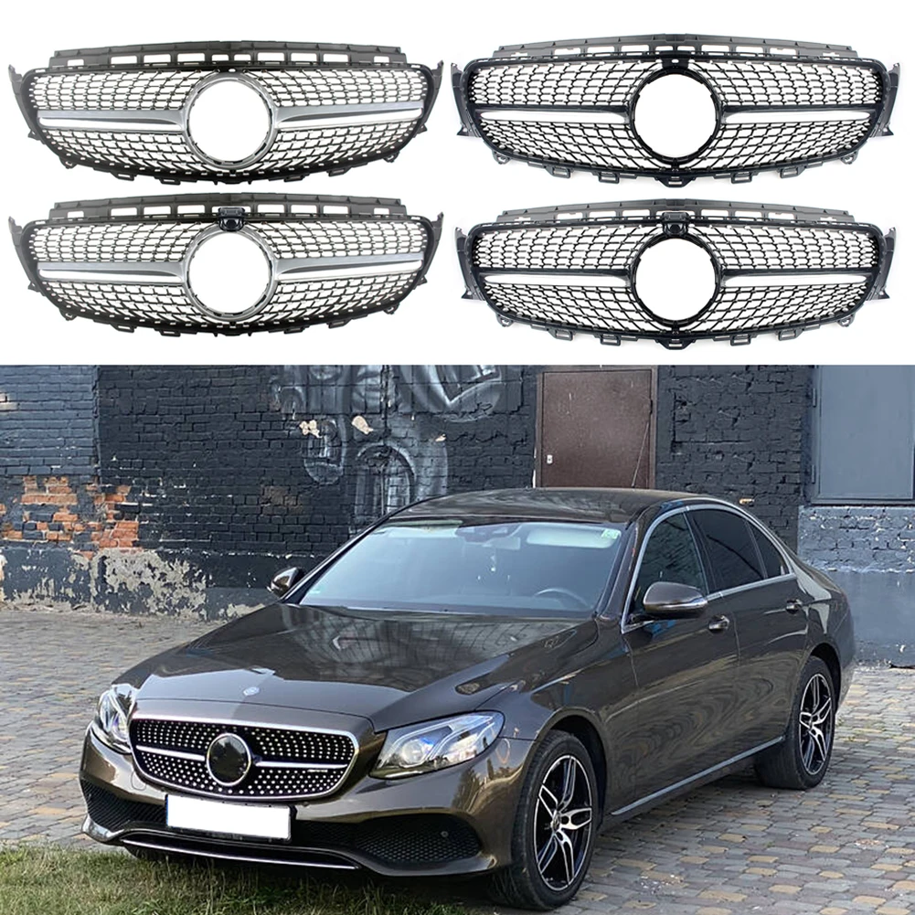 

Car Racing Facelift Grill Front Billet Bumper Grille Upper Cover For Mercedes-Benz W213 E-Class 2016 2017 2018 2019 Diamond