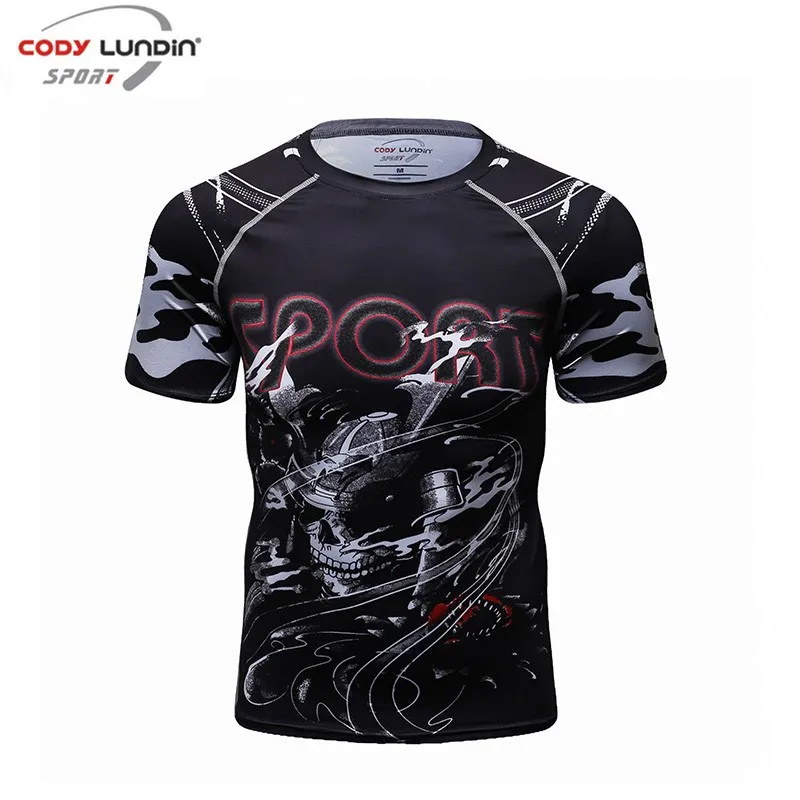 Cody Lundin Fashion 3D Pattern Sublimition Short Sleeve T-shirt Fitness Man Bjj Compression Rashguard  Jiu Jutsu Sportwear Tee