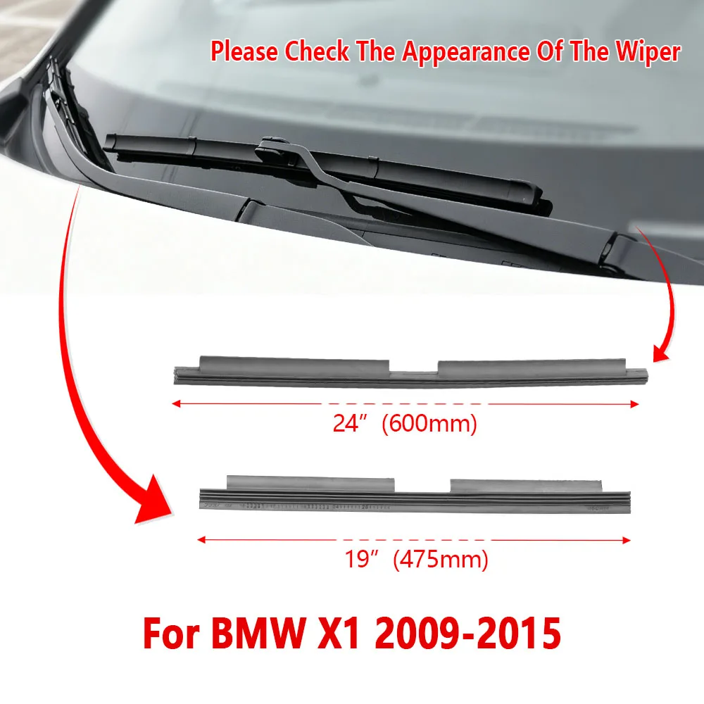 For BMW X1 2009 2010 2011 2012 2013 2014 2015 Wiper Refill Rubber Strip 19
