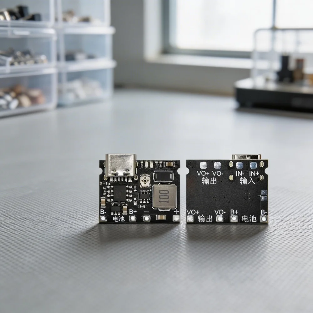 Step-Up Power Module for Lithium Batteries with Adjustable Output 4.2V to 28V Constant Current Charging and Thermal Protection