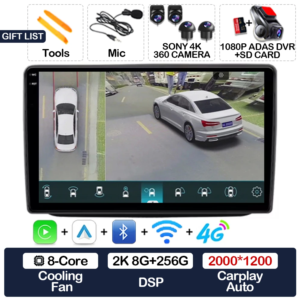 Android 16 Car Radio For Skoda Fabia 2 2007 - 2014 Qualcomm Multimedia Video Player Head Unit Carplay Auto Navigation GPS 4G DSP image 3
