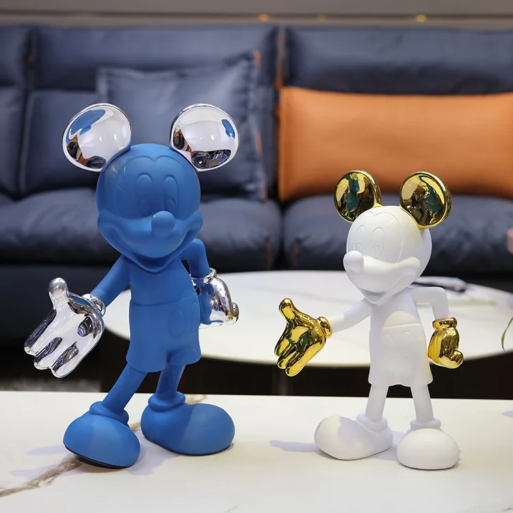 20-29 cm Disney Mickey Minnie Action Figure Eenvoudige Moderne Muis Hars Standbeeld Collectie Poppen Model Speelgoed Woonkamer Decoraties