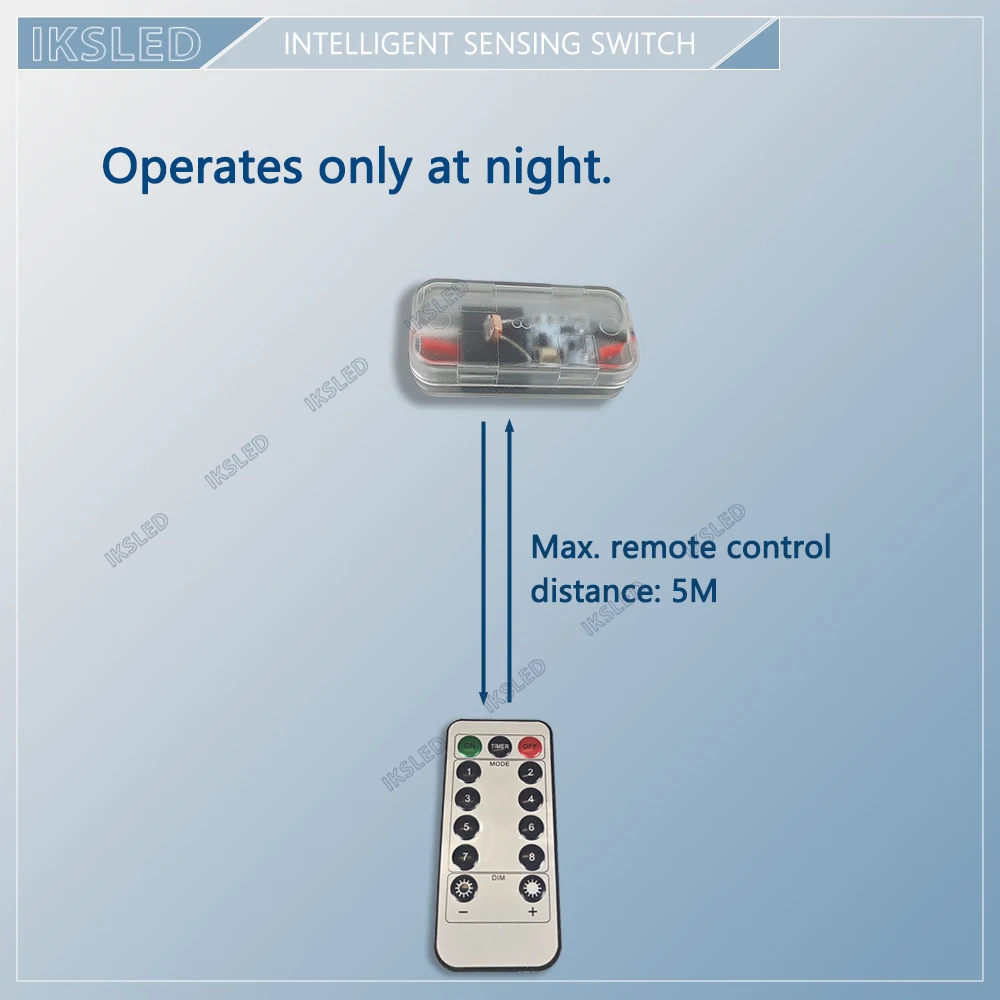 5V USB Light Controlled Sensor Switch 12V24V Light Controlled Remote Control Timed Closing Corridor Automatic Switch