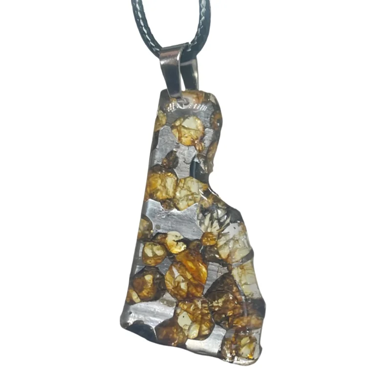 3.1g Seymchan Olive Meteorite manual Pendant Olive Meteorite Natural Olive Meteorite Necklace Pendant Specimen Collection- LB159
