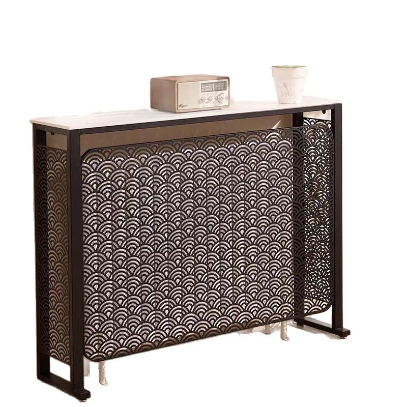 Heating hood, shelf above radiator, living room decoration, blocking entry against the wall, light luxury entrance