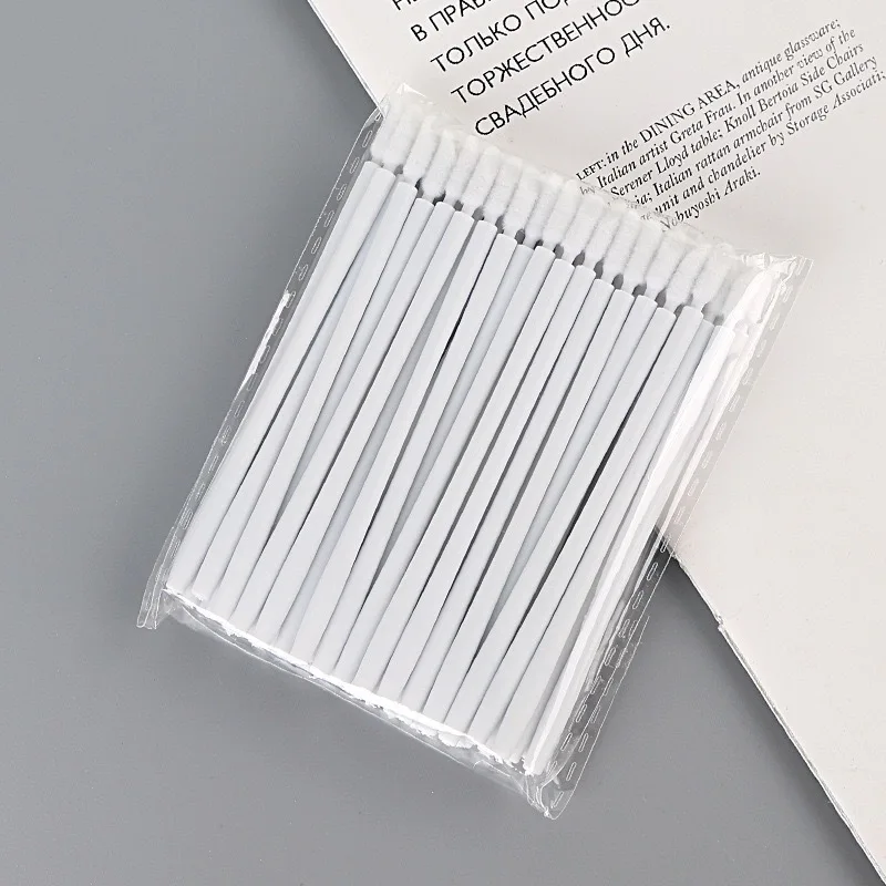 Wholesale 50PCS Disposable Lip Brushes with Tips - Reusable Lip Gloss & Lipstick Applicator Wands for Makeup Artists, Beauty En