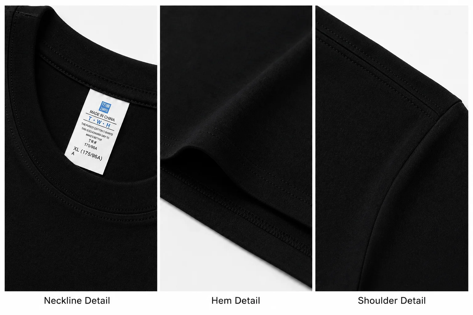 New Store Sale Men's Cotton T Shirt Solid Color Crew Neck Short Sleeve Casual Basic Tee High Quality Black White