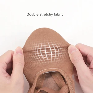 Weiche elastische Sohle Ballettschuhe für Frauen, professionelle Leinwandpantoffeln für Mädchen, Ballett -Turnschuhe, elastische Leinwand, Split 10 Hauptverkauf mit Gummiband - №6