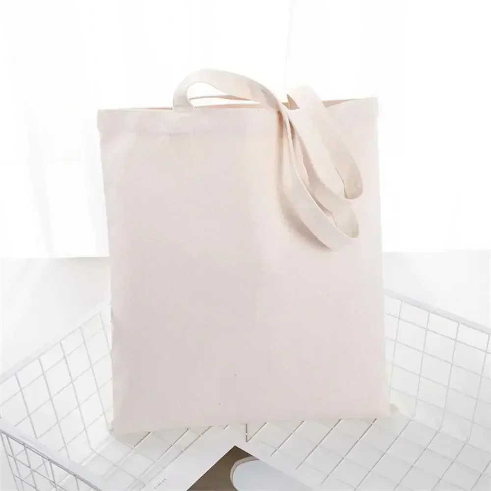 MMX-02 Beige Günstige Einkaufstaschen Blank Einfarbig DIY frauen Handtasche Für Mädchen Buch Lagerung Leinwand Tote