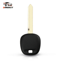 Dandkey Replacement Car Transponder Key shell For Toyota No Chip Uncut Key Blade TOY47 No Logo