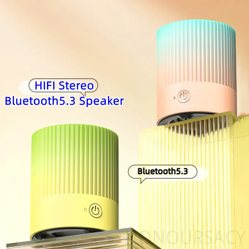 

Портативная беспроводная мини-колонка HIFI Stereo Bluetooth 5.3 с высококачественным звуком, долгим временем работы от аккумулятора, для улицы, с сабвуфером, высокой громкостью