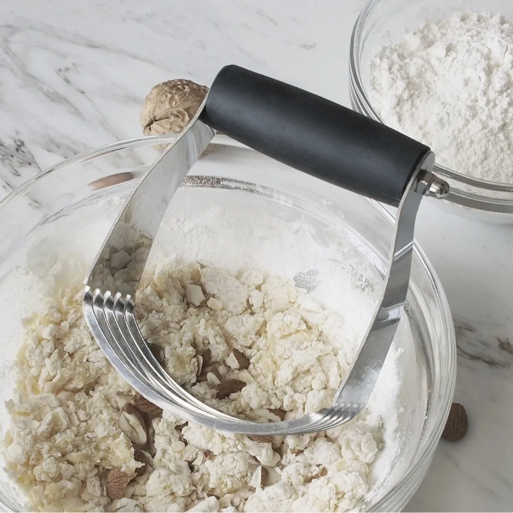 Baking Tools Stainless Steel Dough Blender Heavy Duty Ergonomic Handle Dough Mixer Professional Dough Masher Culinary Baking