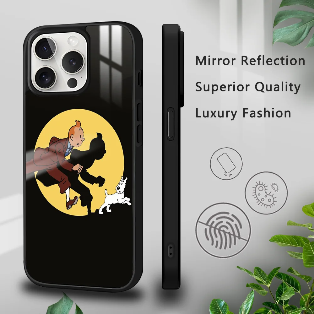 The Adventures of T-Tintins Phone Case For iPhone 16 15 14 13 12 11 Pro Xs Max Mini Plus Celulares Hard Funda Dropshipping