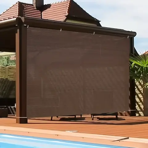 Shade Outdoor Patio Privacy Fence Screen, Outdoor Gap Shade Net with Copper Buttons, High-Density Breathable Woven Polyethylene Fabric, Uv Protection, Multiple Sizes Available for Gardens, Yards, Lawns, and Dog Houses