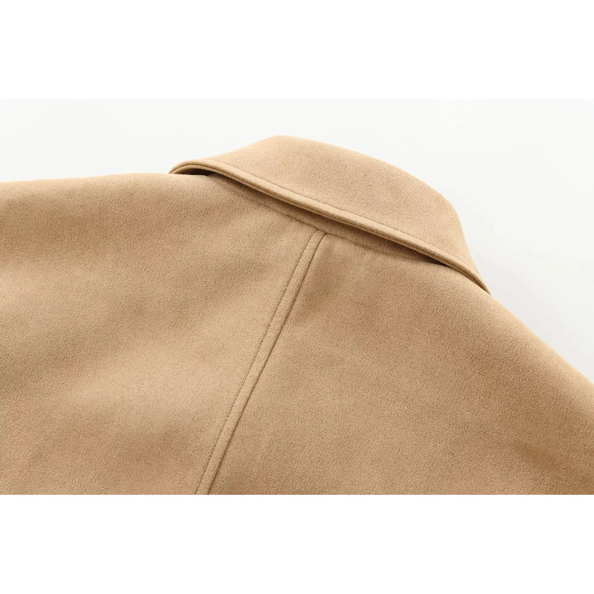 Faionable Pure Leather Or Jaet Capispalla da donna Autunno New Sle JNLEAOG Cappotto versatile Tessuto in poliestere Lungo Sve