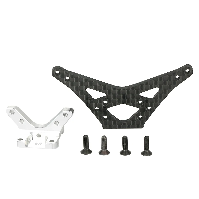 KYX Racing Carbon Fiber Rear Shock Tower Wing Stay Upgrades Parts Accessories for 1/18 RC Crawler Car LOSI Mini-B Mini-T Buggy