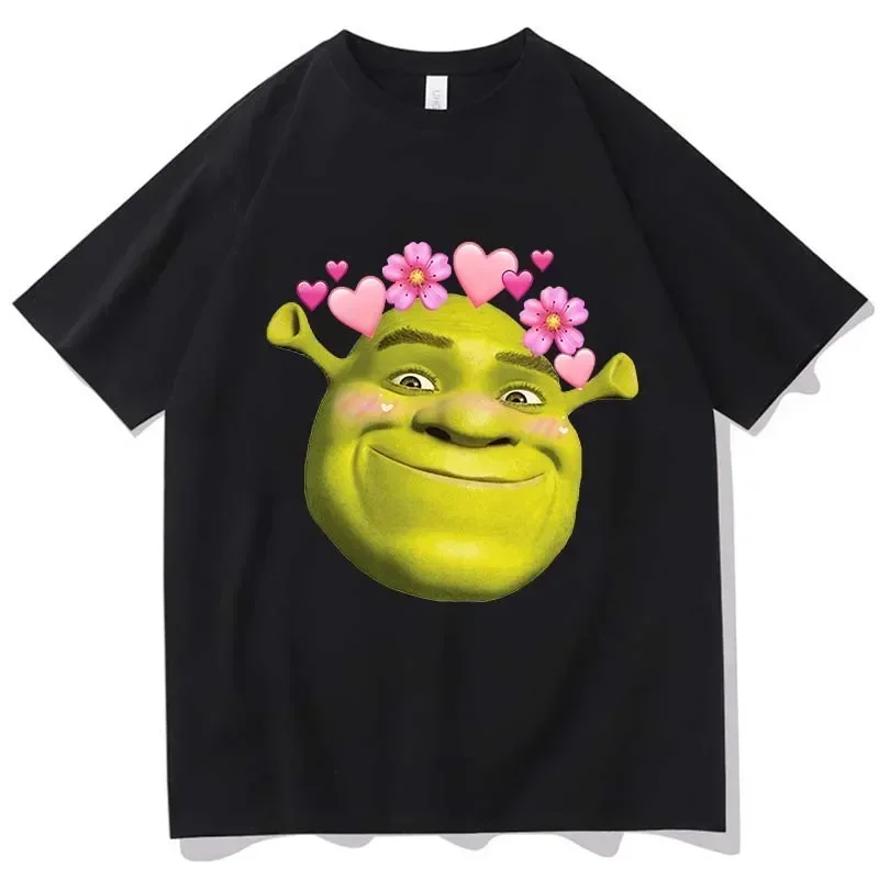 New Shrek Is Love Shrekk Is Life T-shirts MEN Y2K Cotton Manga Print T Shirts Handsome Korean Style Four Seasons Short Sleeve